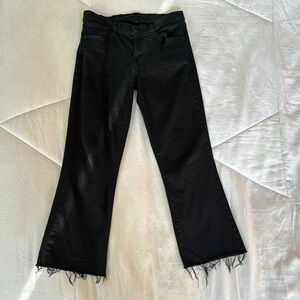 J Brand Cropped Flair Black Jeans